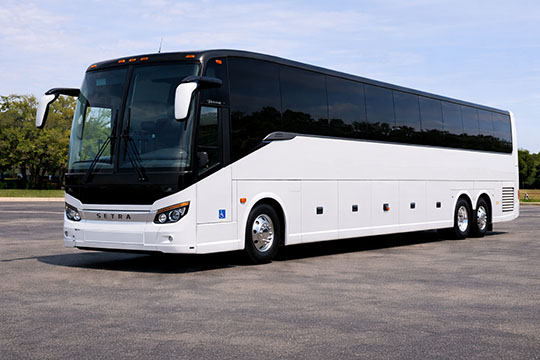 56-passenger charter bus available for charter in South Bend, IN